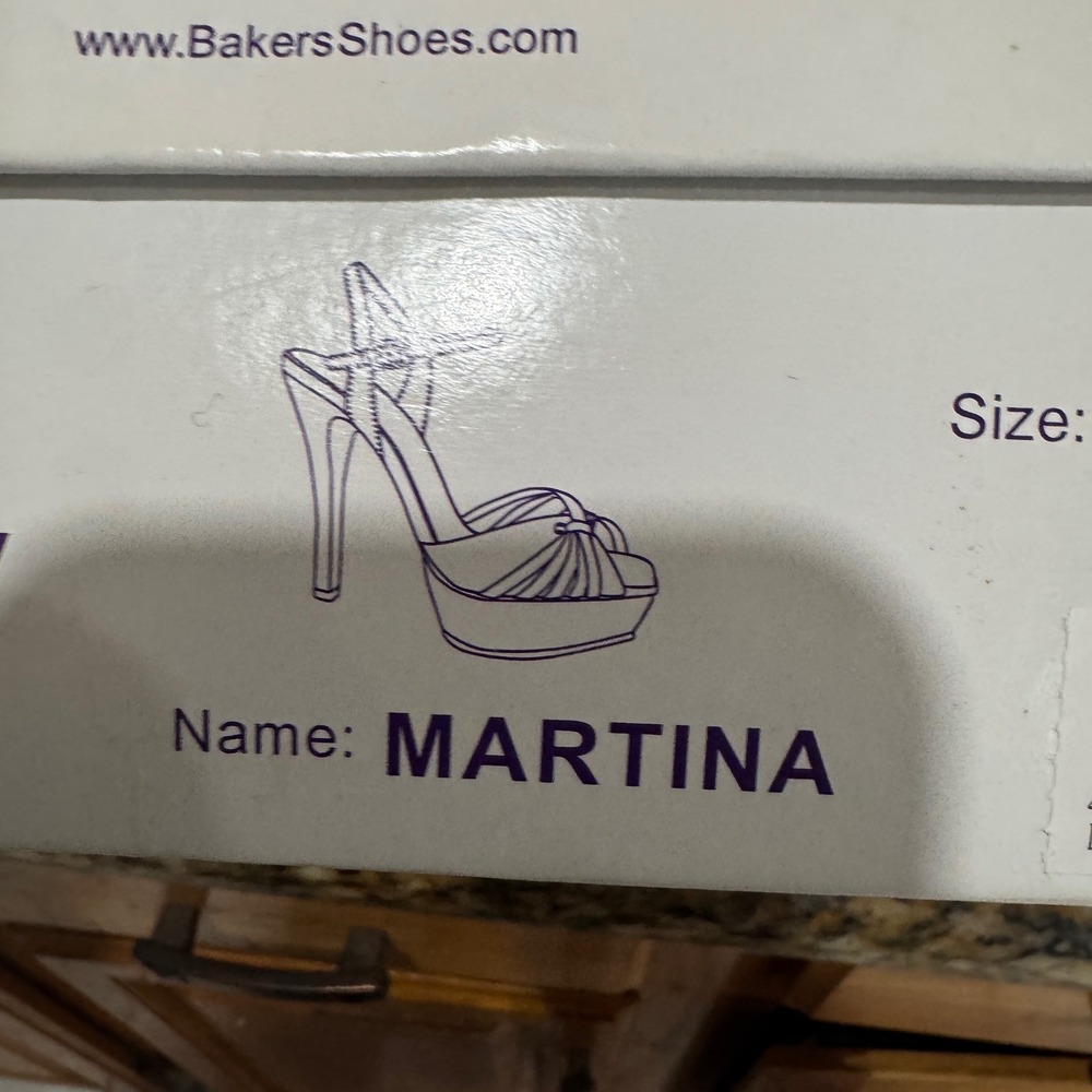 Bakers Martina Black Strappy Platform Stiletto Heel Sandals 1739 Size 11B